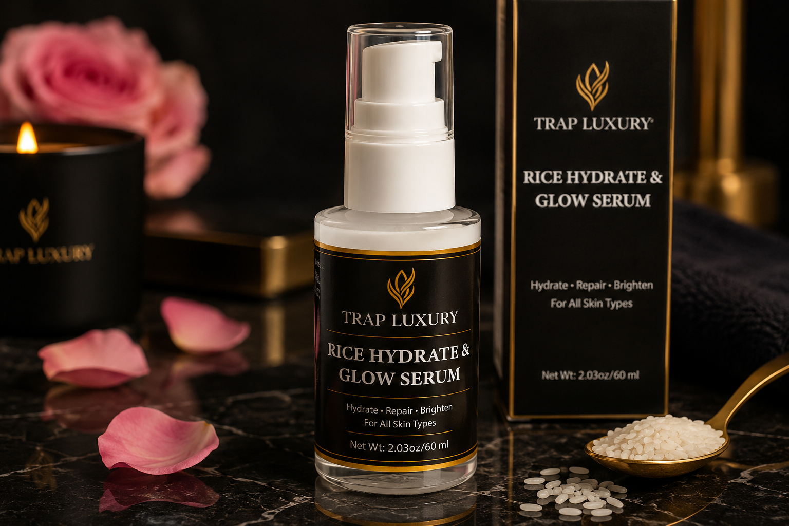 Trap Luxury Silk Glow™ Rice Hydration Serum